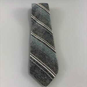 Dino Orsini Gray Striped Men's Tie 3" x 59" Silk /Polyester  Vintage